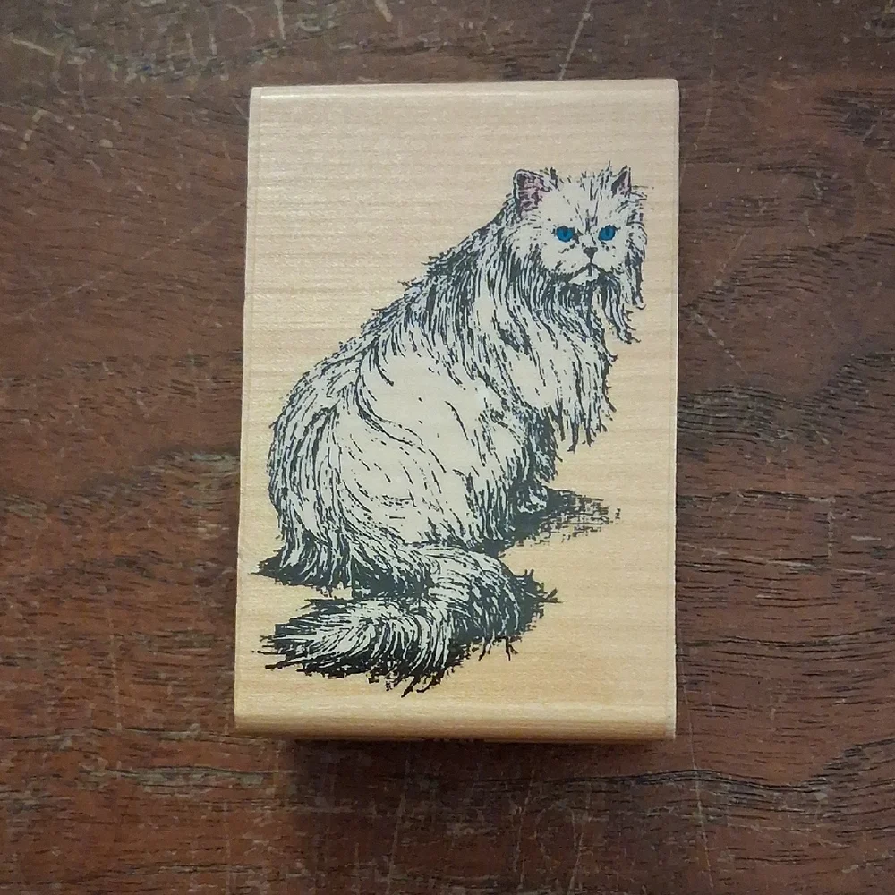Wooden Cat Stamp